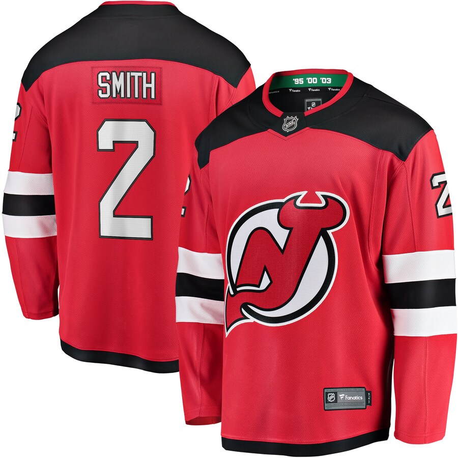 Men's New Jersey Devils Brendan Smith Fanatics Branded Red Home Breakaway Player Jersey - Puhuasuan