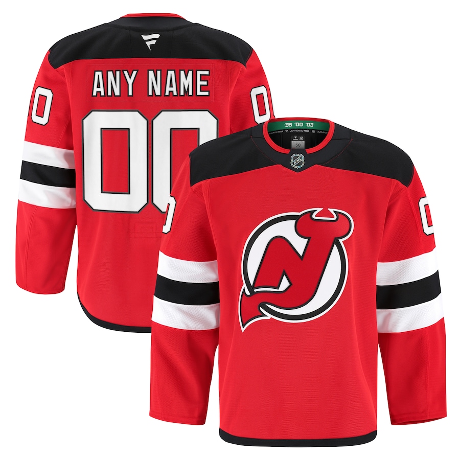 Men's New Jersey Devils Fanatics Red Home Authentic Pro Custom Jersey - Puhuasuan