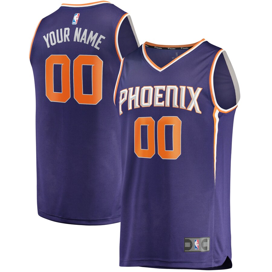 Men's Phoenix Suns Fanatics Purple Fast Break Custom Replica Jersey - Icon Edition - Puhuasuan