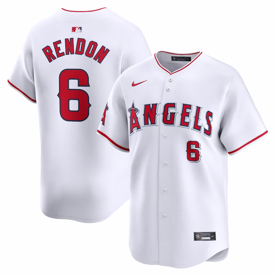 Men's Los Angeles Angels Anthony Rendon Nike White Home Limited Player Jersey - Puhuasuan