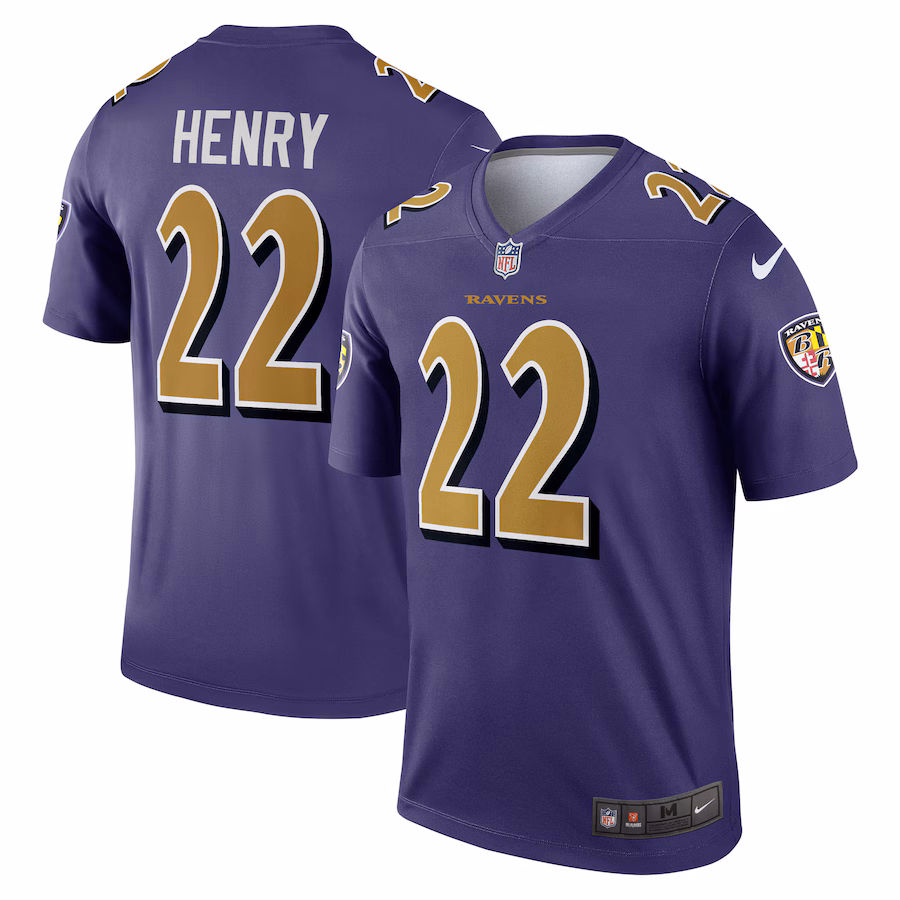 Men's Baltimore Ravens Derrick Henry Nike Purple Alternate Legend Jersey - Puhuasuan