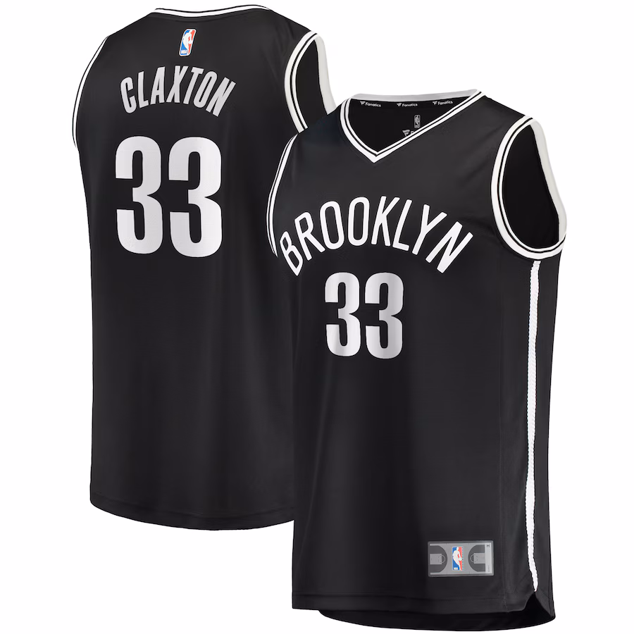 Men's Brooklyn Nets Nicolas Claxton Fanatics Black Fast Break Player Jersey - Icon Edition - Puhuasuan