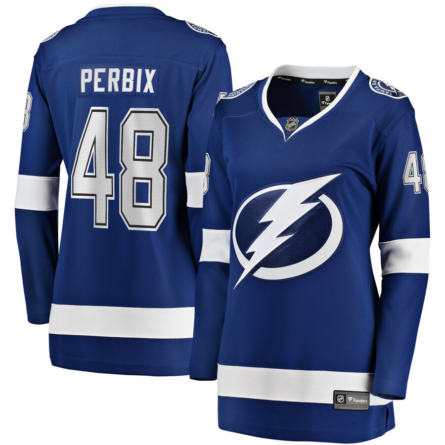 Women's Tampa Bay Lightning Nick Perbix Fanatics Branded Blue Home Breakaway Player Jersey - Puhuasuan