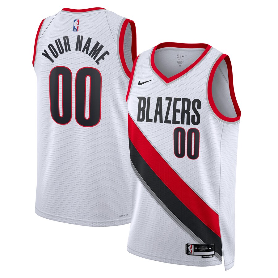 Unisex Portland Trail Blazers Nike White Swingman Custom Jersey - Association Edition - Puhuasuan