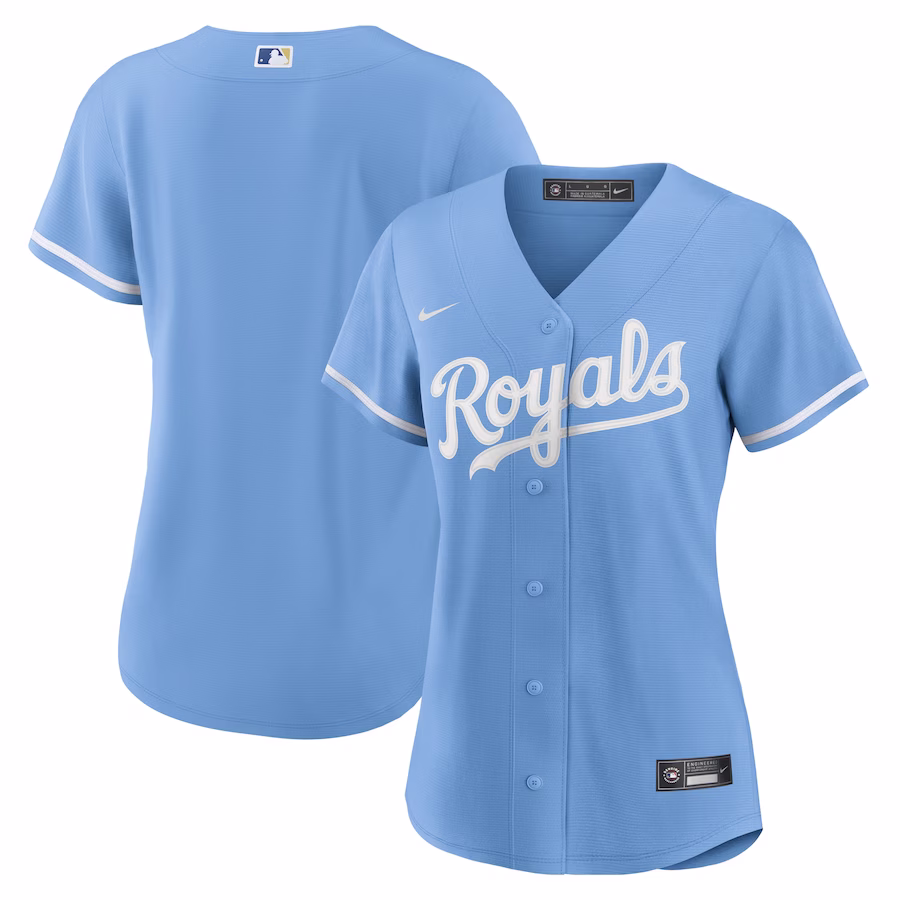 Women's Kansas City Royals Nike Light Blue Alternate Replica Team Logo Jersey - Puhuasuan
