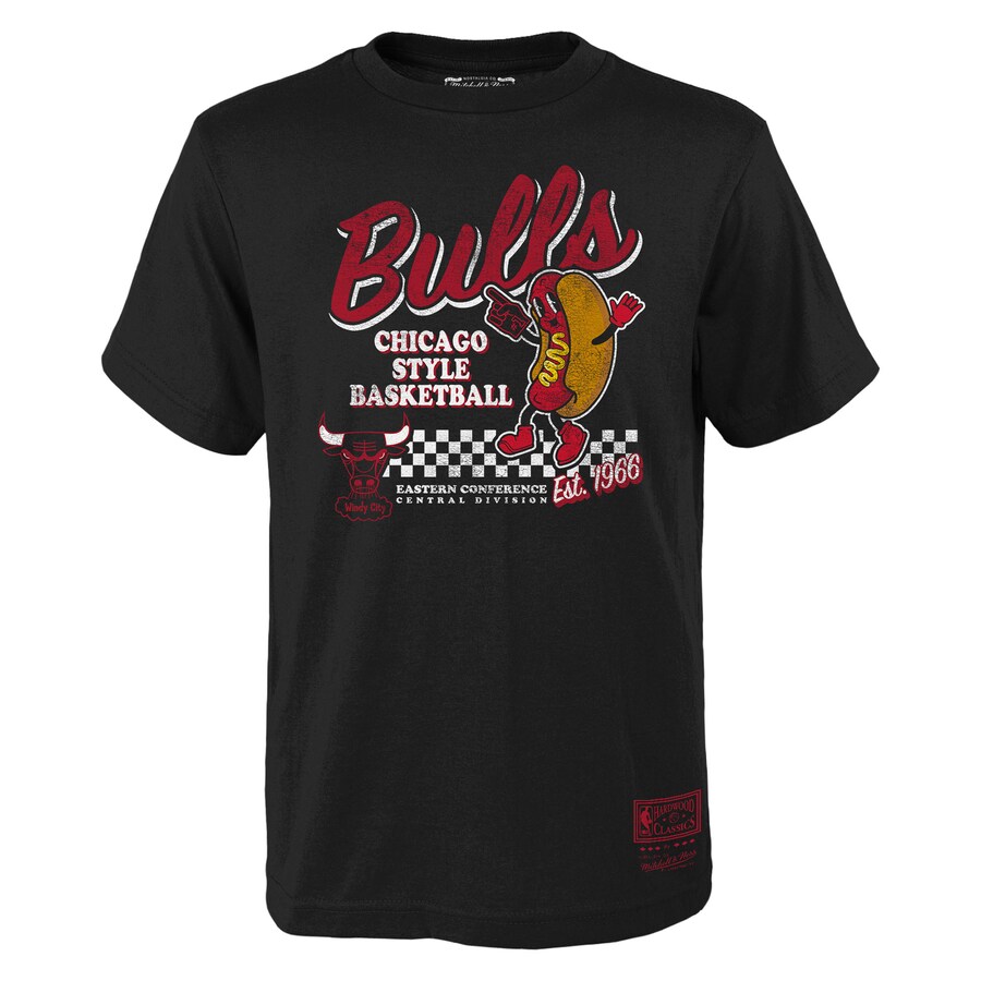 Youth Chicago Bulls Mitchell & Ness Black Concession Food Character T-Shirt - Puhuasuan