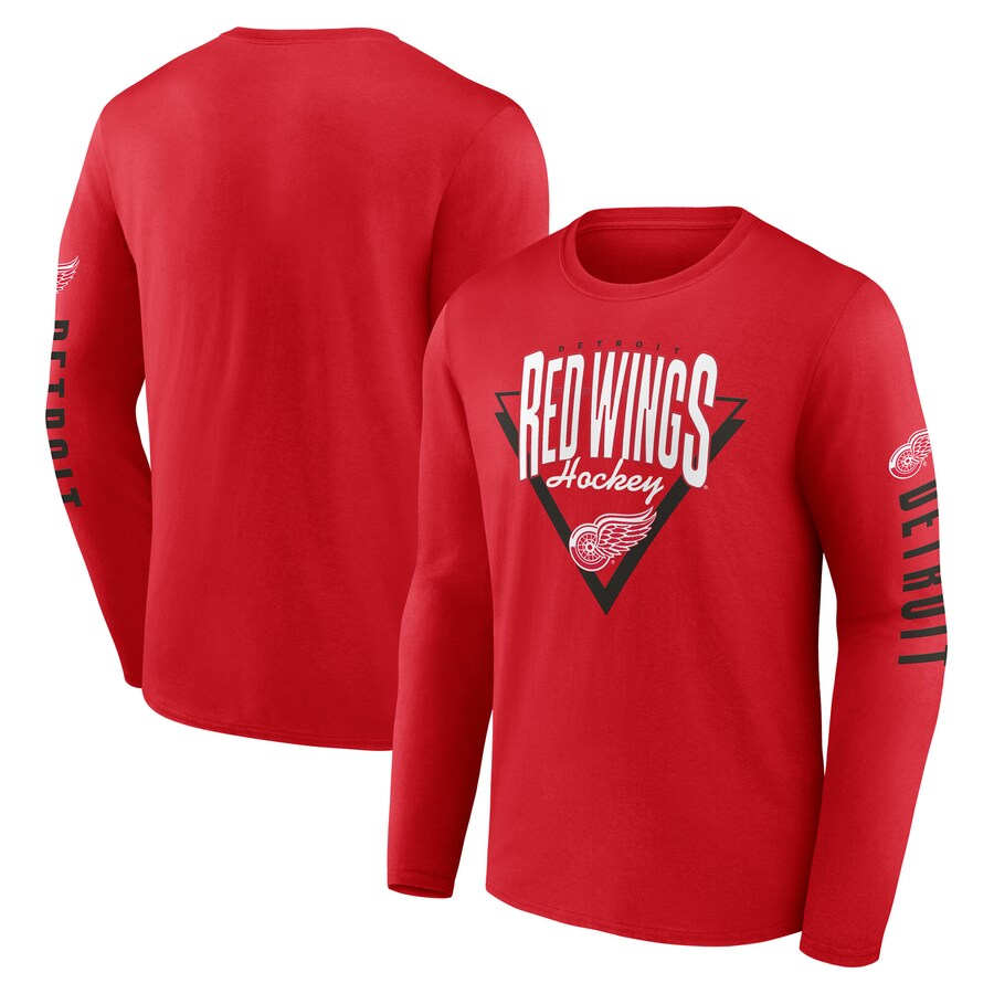 Men's Detroit Red Wings Fanatics Red Headline Long Sleeve T-Shirt - Puhuasuan