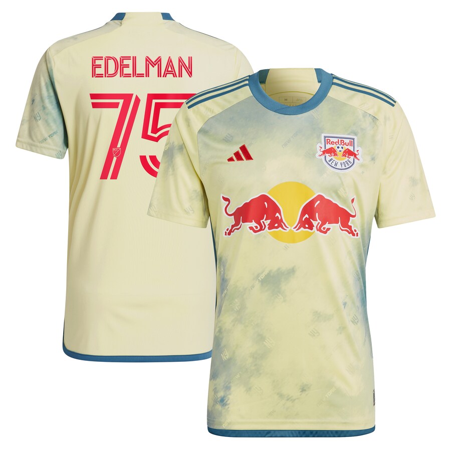 Men's New York Red Bulls Daniel Edelman adidas Yellow 2023 Daniel Patrick Kit Replica Jersey - Puhuasuan
