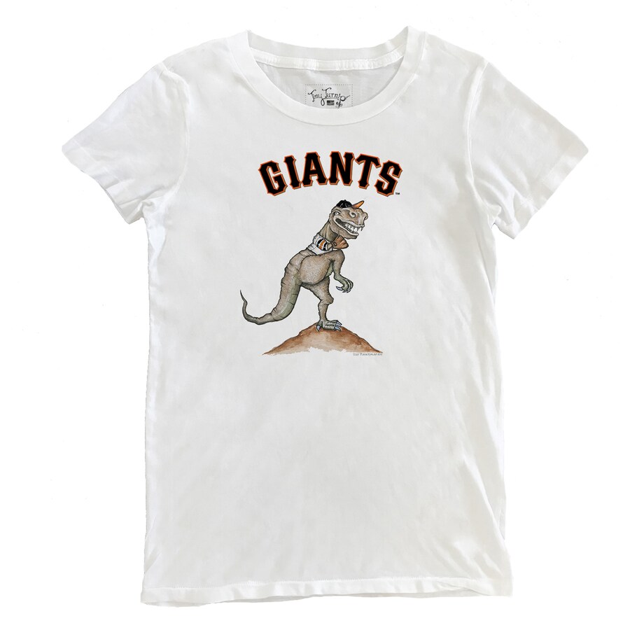 Women's San Francisco Giants Tiny Turnip White TT Rex T-Shirt - Puhuasuan