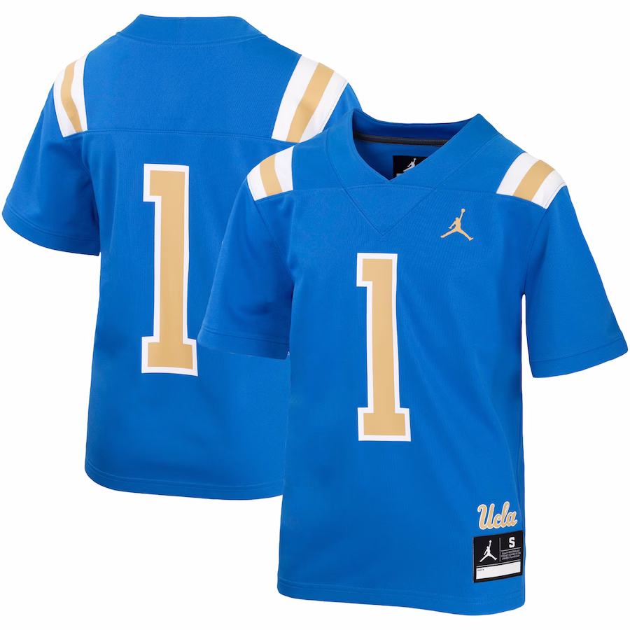 #1 UCLA Bruins Jordan Brand Youth Untouchable Football Jersey - Blue - Puhuasuan