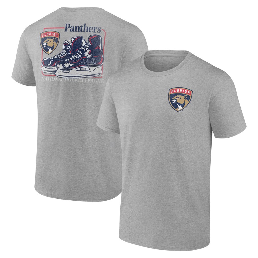 Men's Florida Panthers Heather Gray Glory Skates T-Shirt - Puhuasuan