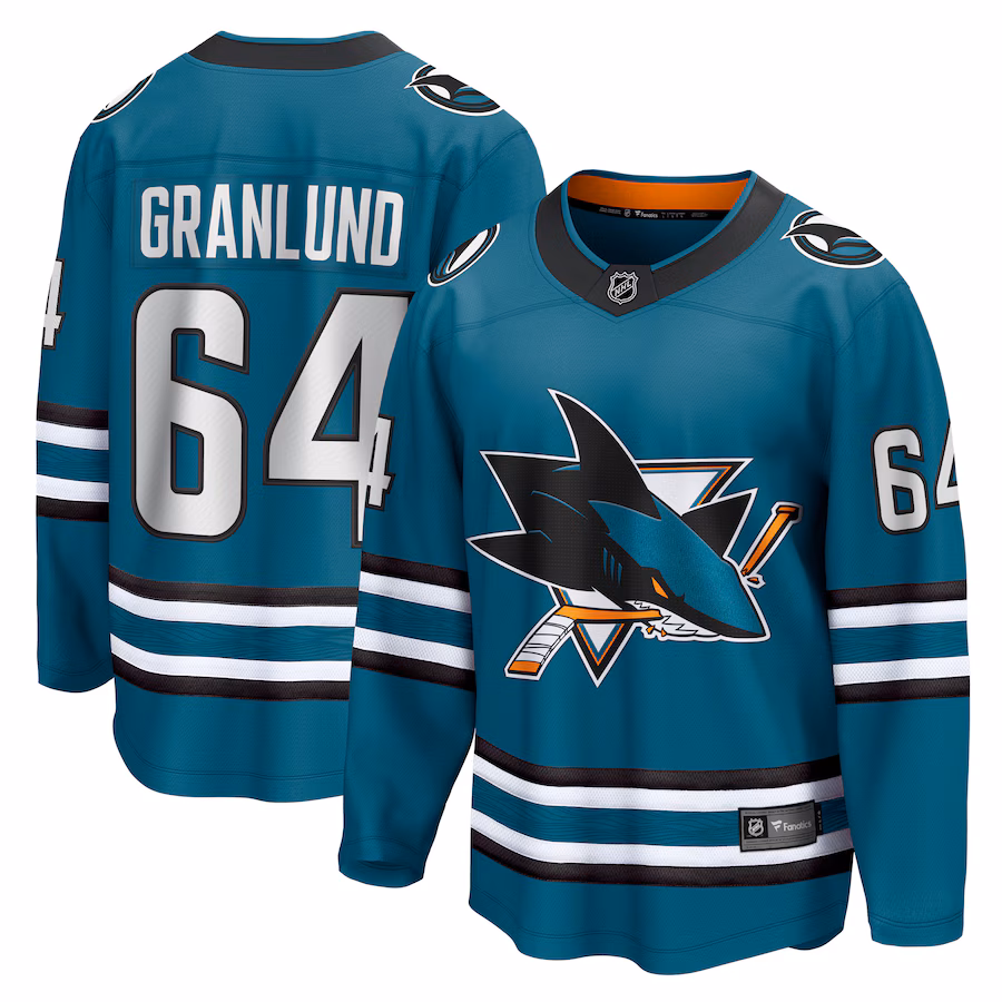 Men's San Jose Sharks Mikael Granlund Fanatics Teal Home Breakaway Jersey - Puhuasuan