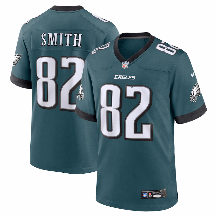 Men's Philadelphia Eagles Ainias Smith Nike Midnight Green Team Game Jersey - Puhuasuan