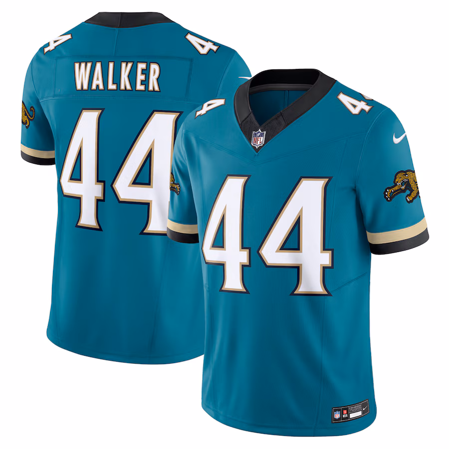 Men's Jacksonville Jaguars Travon Walker Nike Teal Prowler Throwback Vapor F.U.S.E. Limited Jersey - Puhuasuan