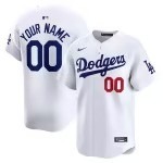 Youth Los Angeles Dodgers Nike White Home Limited Custom Jersey - Puhuasuan