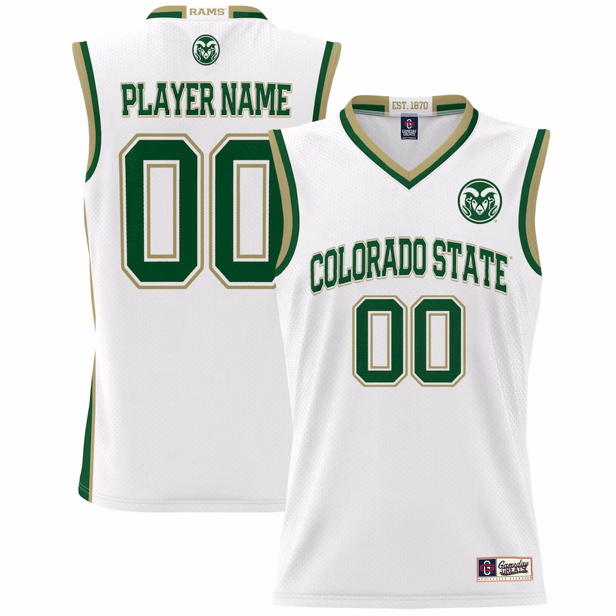 Colorado State Rams GameDay Greats Youth NIL Pick-A-Player Basketball Jersey - White - Puhuasuan