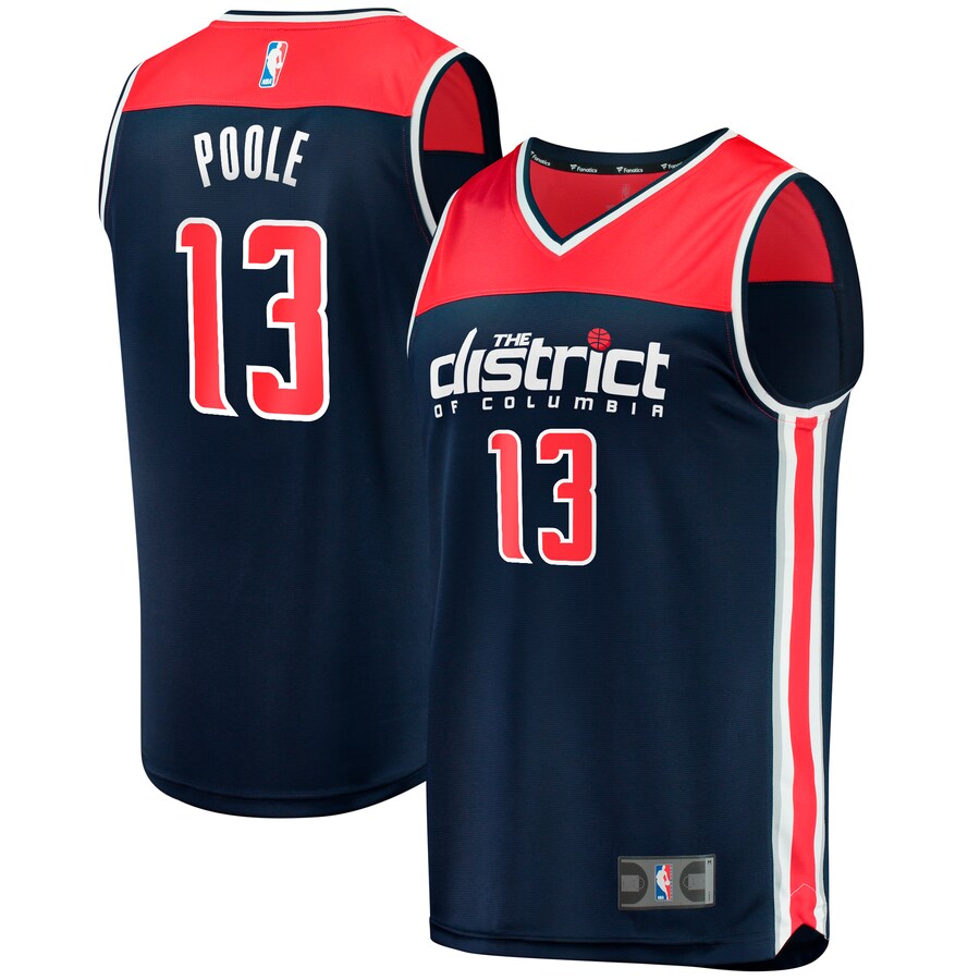 Men's Washington Wizards Jordan Poole Fanatics Navy Fast Break Player Jersey - Statement Edition - Puhuasuan