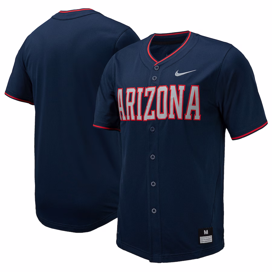 Arizona Wildcats Nike Replica Full-Button Baseball Jersey - Navy - Puhuasuan