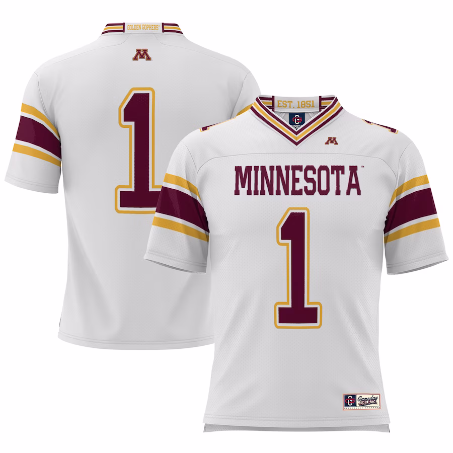 #1 Minnesota Golden Gophers GameDay Greats Youth  Football Jersey �?White - Puhuasuan