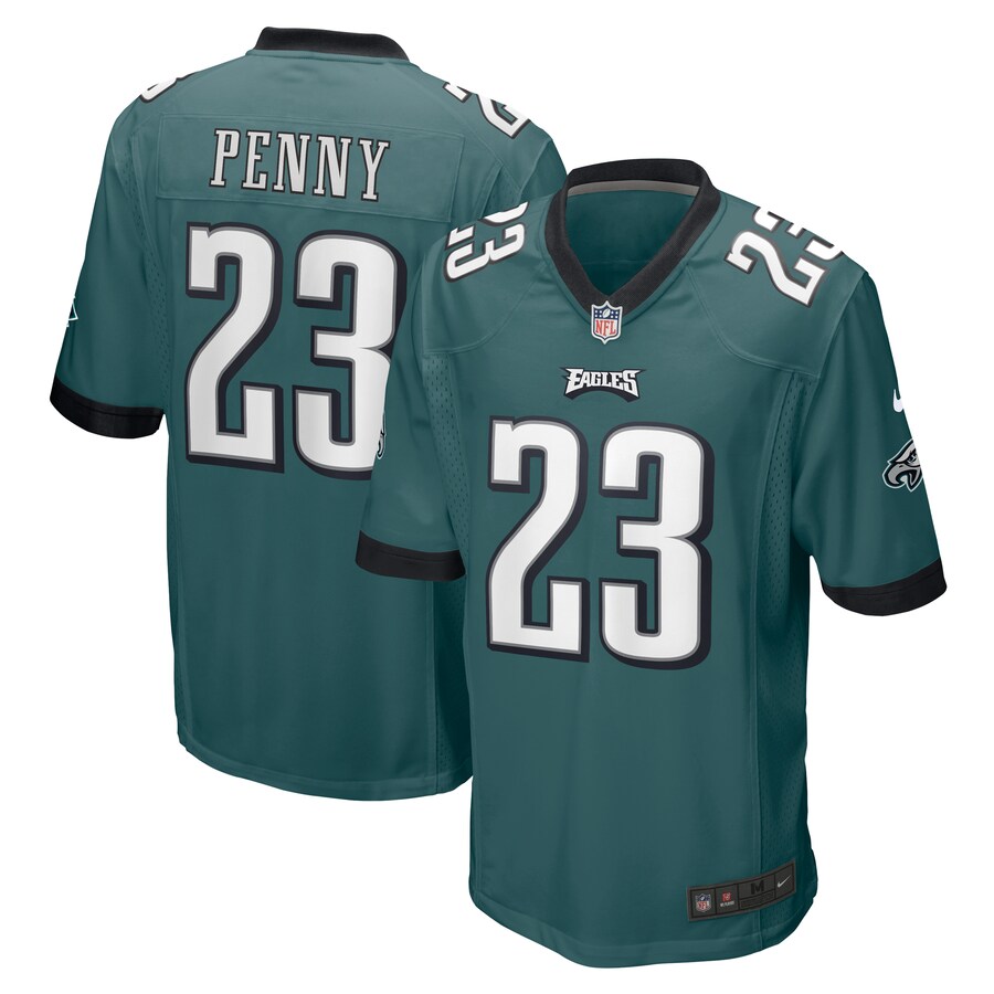 Men's Philadelphia Eagles Rashaad Penny Nike Green Game Jersey - Puhuasuan