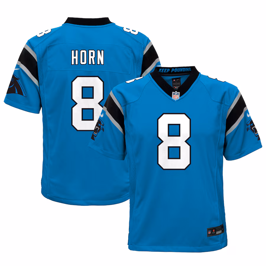 Youth Carolina Panthers Jaycee Horn Nike Blue Game Jersey - Puhuasuan