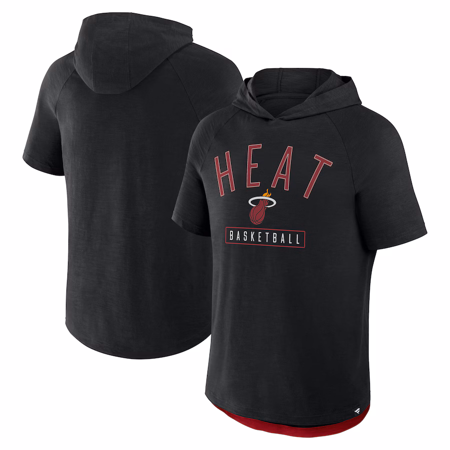 Men's Miami Heat Fanatics Black Pass Legend Hooded T-Shirt - Puhuasuan