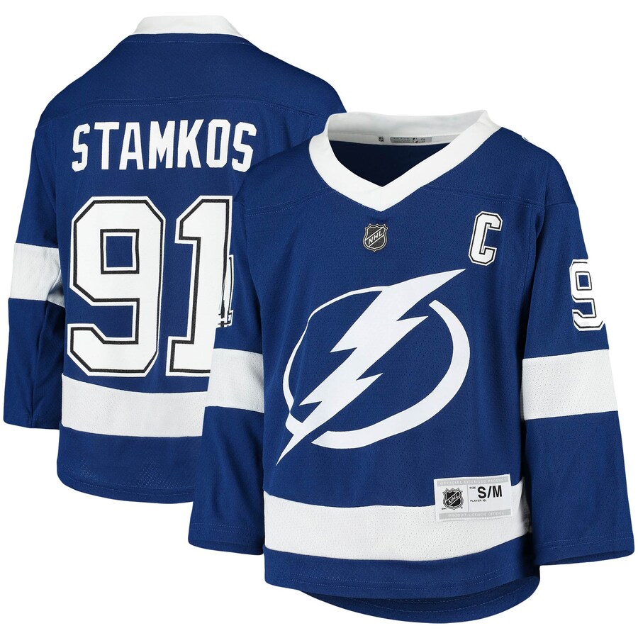 Youth Tampa Bay Lightning Steven Stamkos Blue Home Replica Player Jersey - Puhuasuan