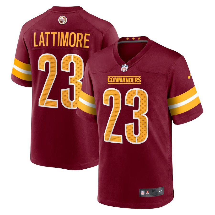Men's Washington Commanders Marshon Lattimore Nike Burgundy Game Jersey - Puhuasuan