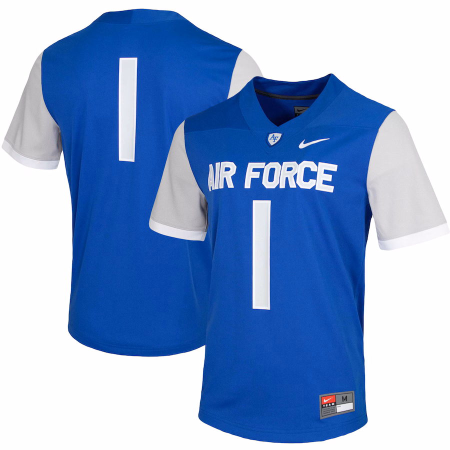 Men's Nike #1 Royal Air Force Falcons Untouchable Game Jersey - Puhuasuan