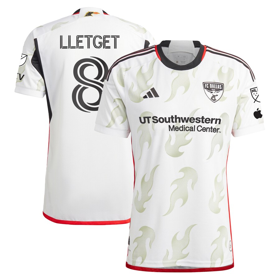 Men's FC Dallas Sebastian Lletget adidas White 2024 Burn Baby Burn Authentic Player Jersey - Puhuasuan