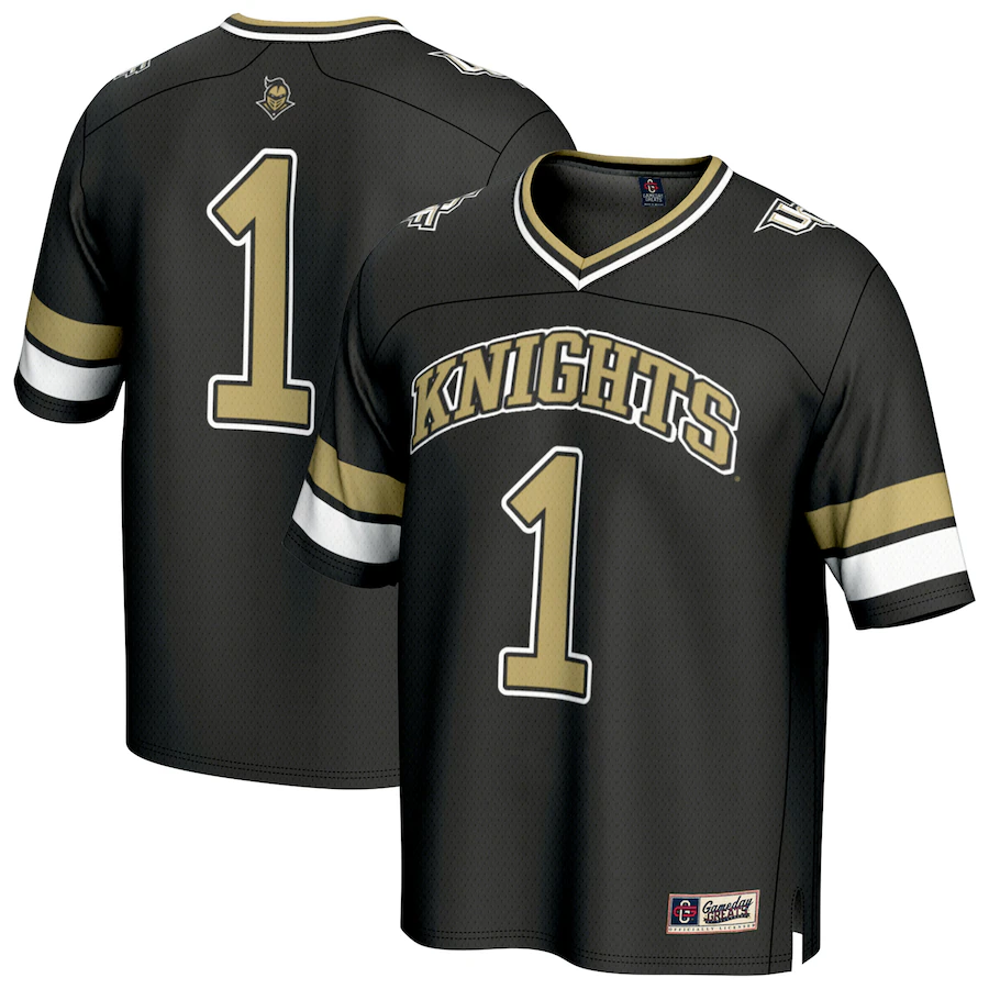 Youth GameDay Greats #1 Black UCF Knights Lightweight Collegiate Football Fashion Jersey - Puhuasuan