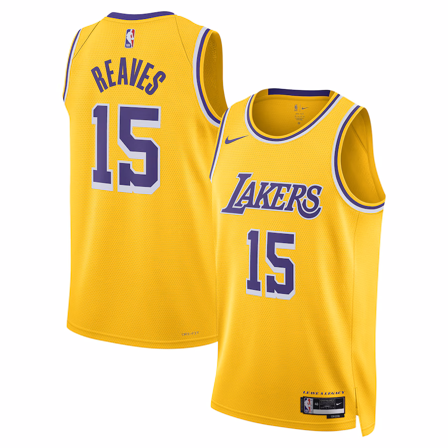 Unisex Los Angeles Lakers Austin Reaves Nike Gold Swingman Jersey - Icon Edition - Puhuasuan
