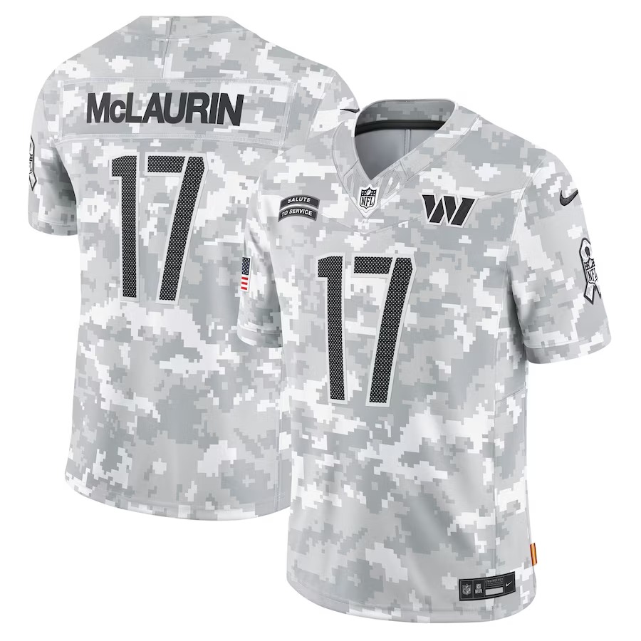 Men's Washington Commanders Terry McLaurin Nike Arctic Camo 2024 Salute to Service Limited Jersey - Puhuasuan