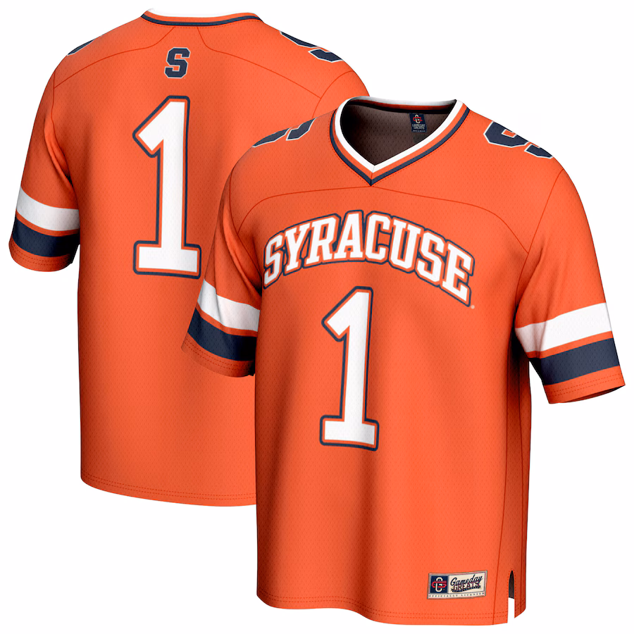 GameDay Greats #1 Orange Syracuse Orange Lightweight Collegiate Football Fashion Jersey - Puhuasuan