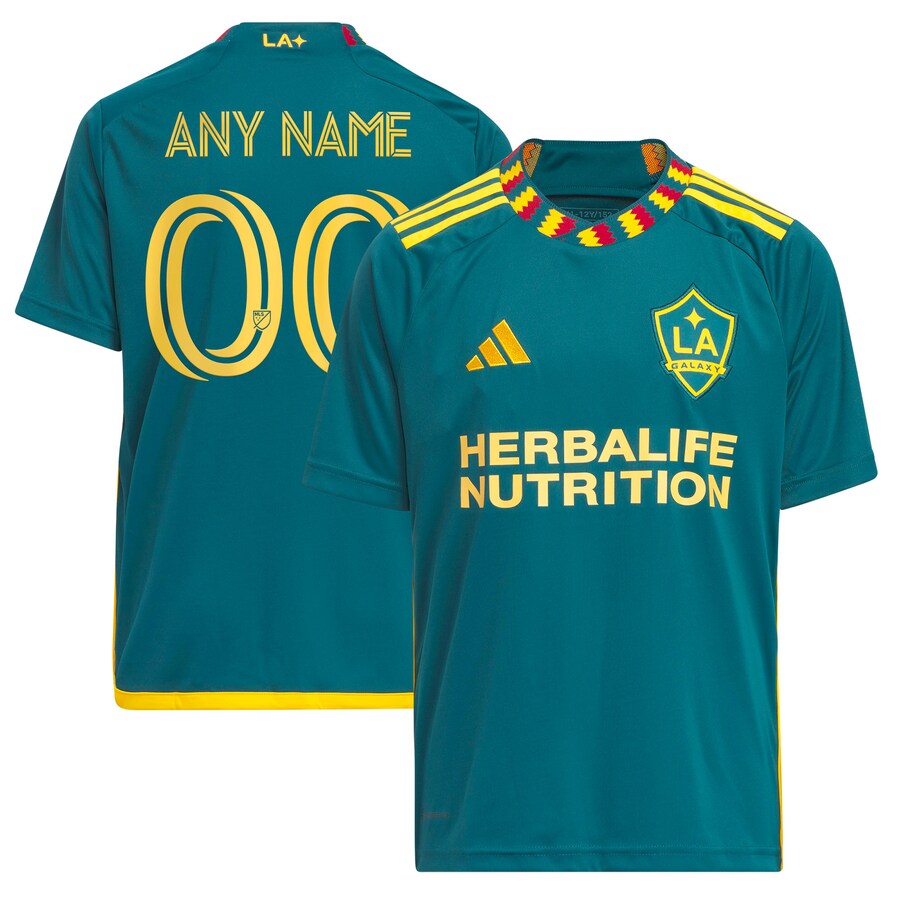 Youth LA Galaxy adidas Green 2023 LA Kit Replica Custom Jersey - Puhuasuan