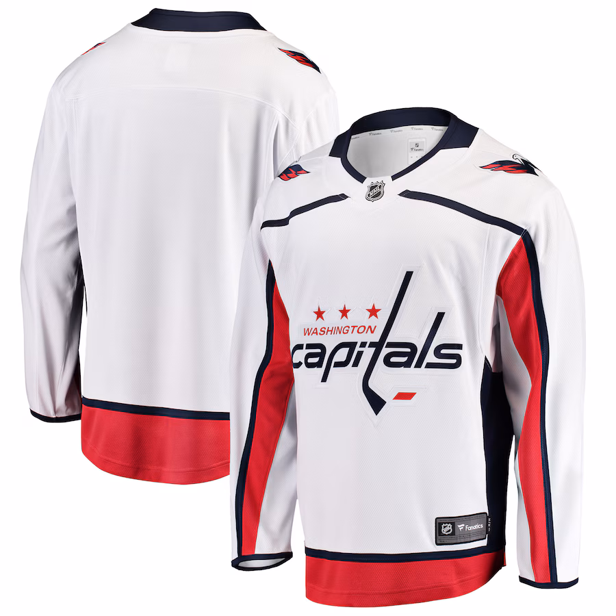 Men's Washington Capitals Fanatics White Breakaway Away Jersey - Puhuasuan