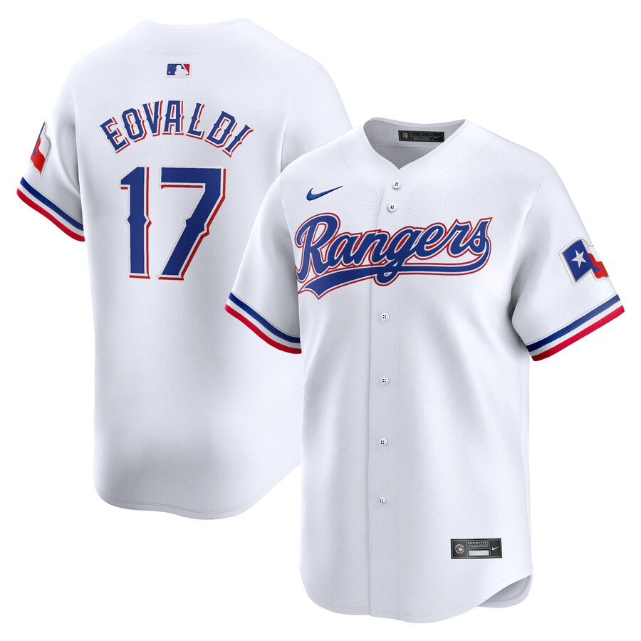 Men's Texas Rangers Nathan Eovaldi Nike White Home Limited Player Jersey - Puhuasuan