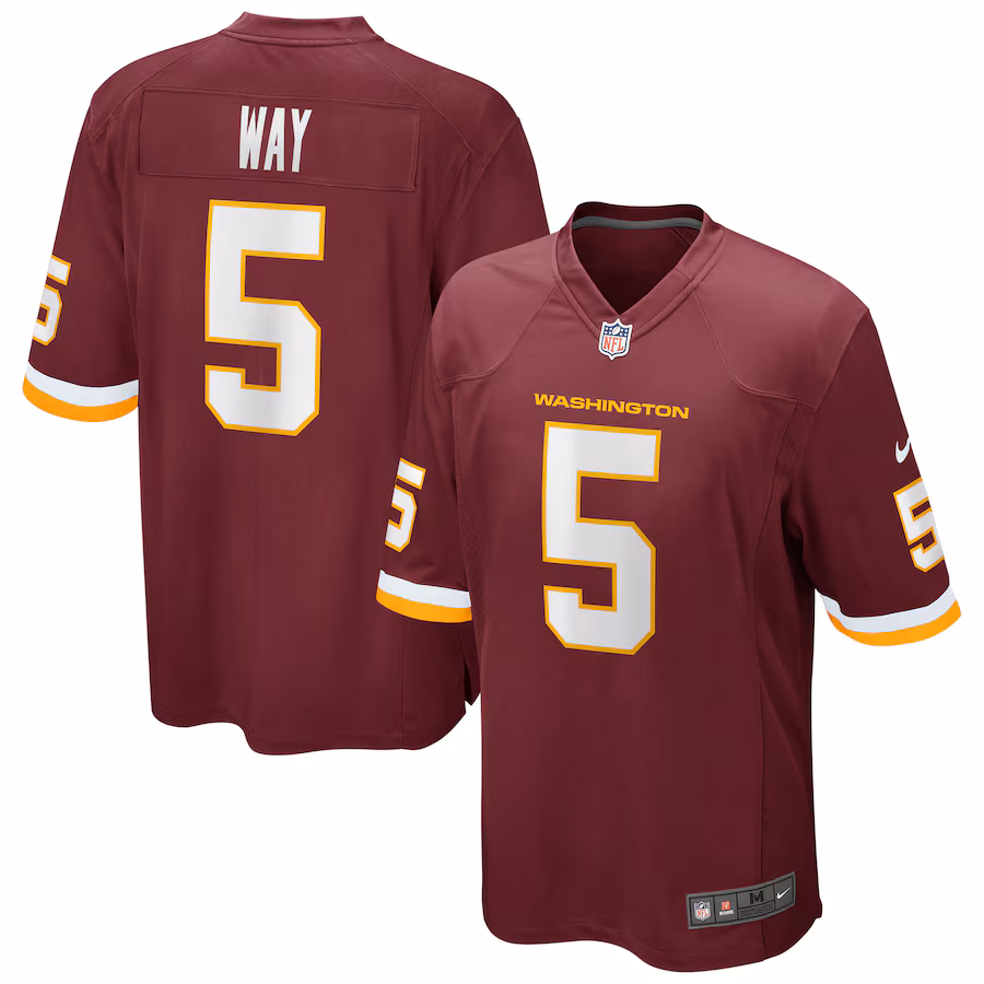 Men's Nike Tress Way Washington Football Team Burgundy Game Player Jersey - Puhuasuan