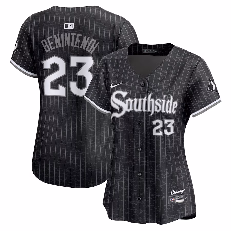 Women's Chicago White Sox Andrew Benintendi Nike Black 2025 City Connect Limited Jersey - Puhuasuan