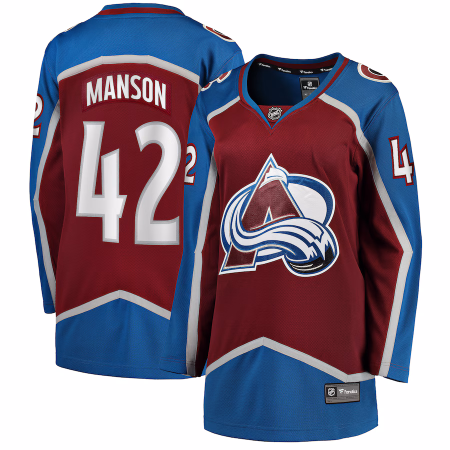 Women's Colorado Avalanche Josh Manson Fanatics Burgundy Home Breakaway Player Jersey - Puhuasuan