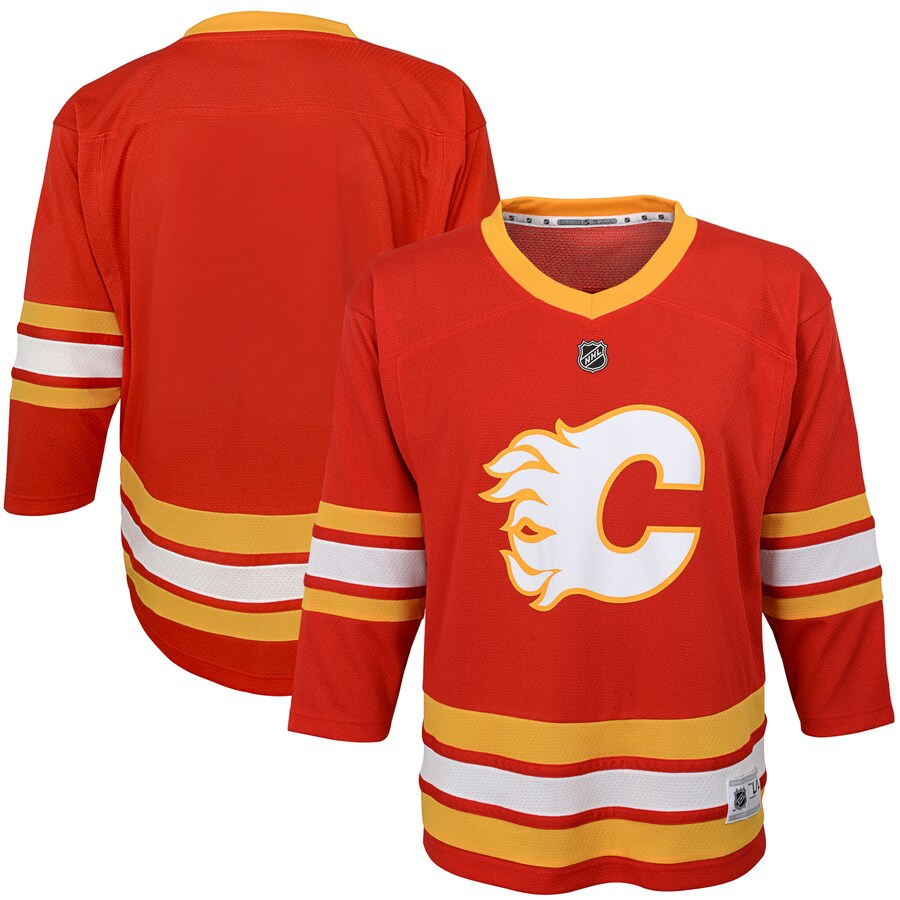 Youth Calgary Flames Red Home Replica Blank Jersey - Puhuasuan