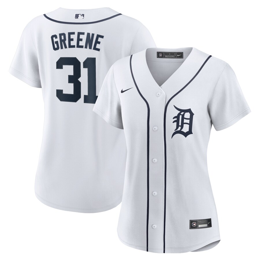 Women's Detroit Tigers Riley Greene Nike White Home Replica Player Jersey - Puhuasuan