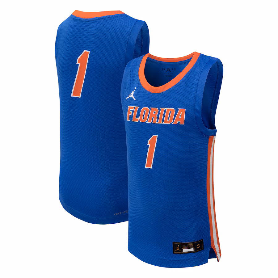 Youth Jordan Brand #1 Royal Florida Gators Team Replica Basketball Jersey - Puhuasuan
