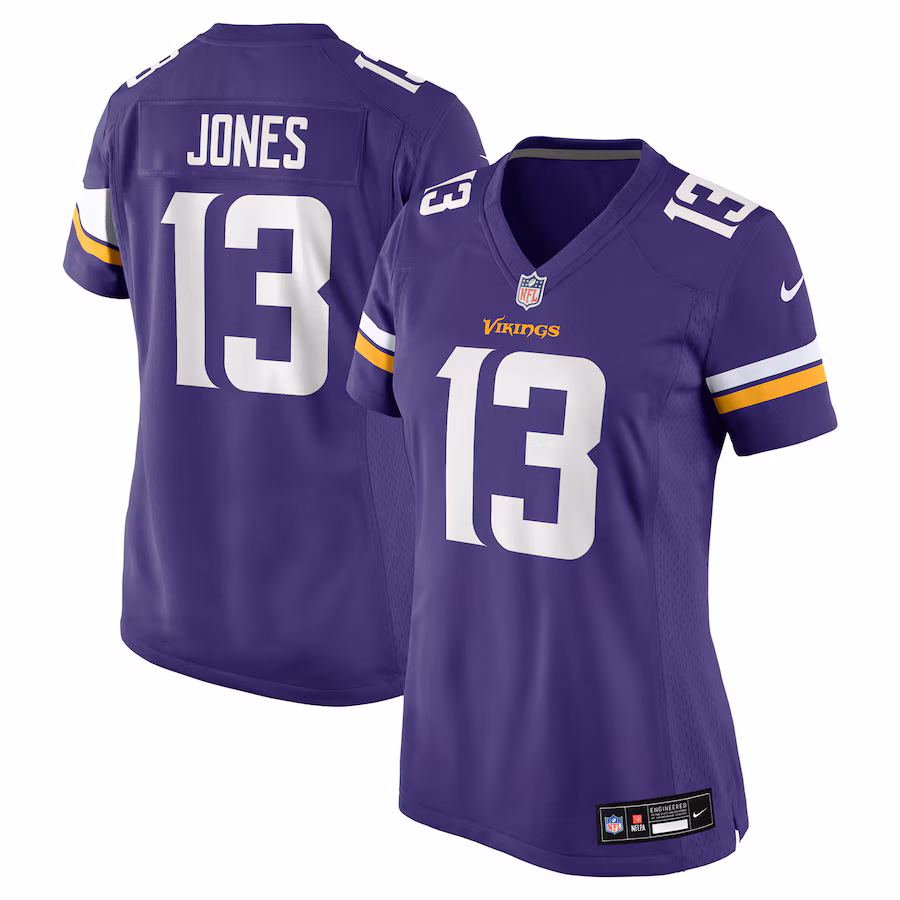 Women's Minnesota Vikings Daniel Jones Nike Purple Team Game Jersey - Puhuasuan