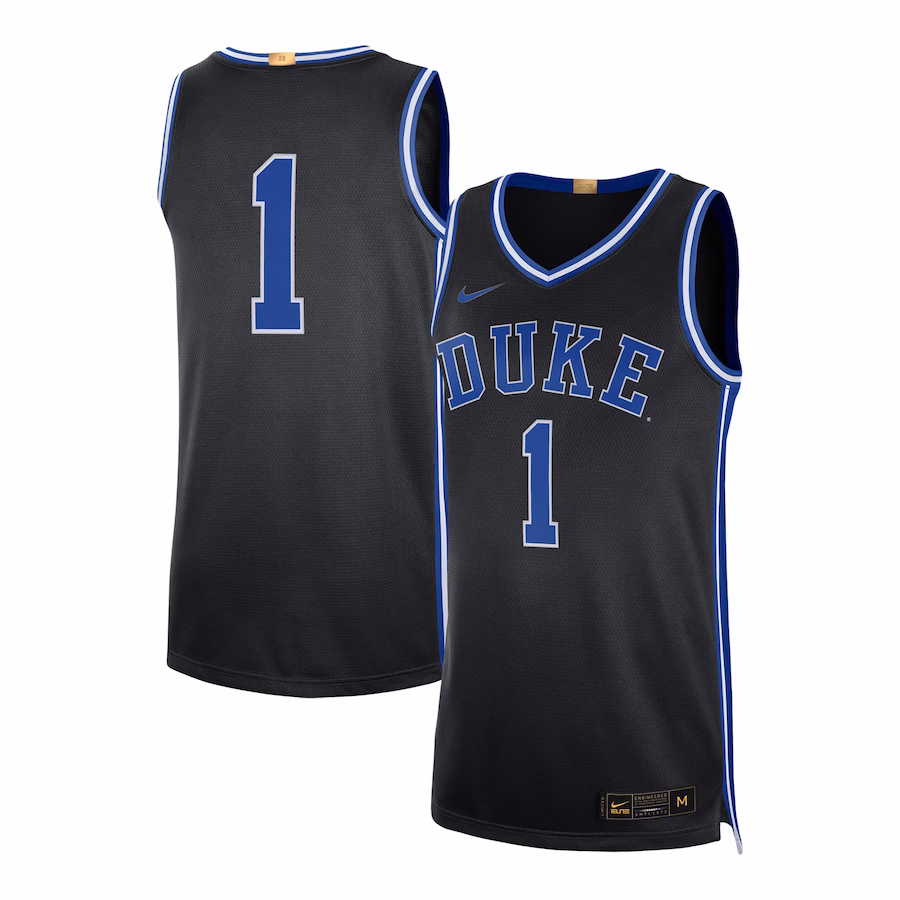 #1 Duke Blue Devils Nike Limited Authentic Jersey - Black - Puhuasuan