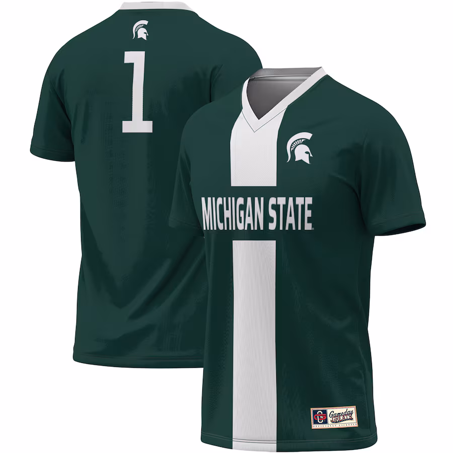 Unisex ProSphere #1 Green Michigan State Spartans Lightweight Soccer Jersey - Puhuasuan
