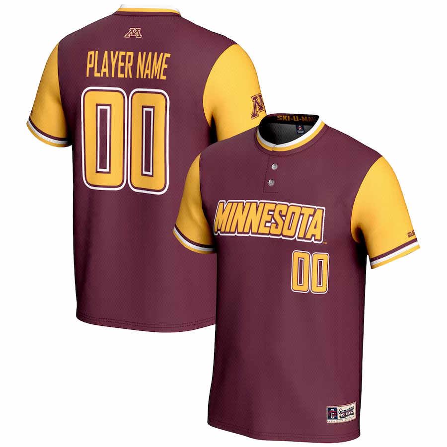 Minnesota Golden Gophers GameDay Greats Youth NIL Pick-A-Player Lightweight Softball Jersey - Maroon - Puhuasuan