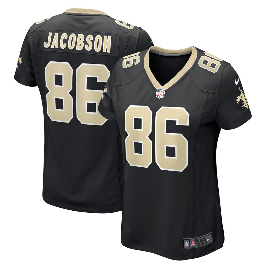 Women's New Orleans Saints Michael Jacobson Nike  Black  Game Jersey - Puhuasuan