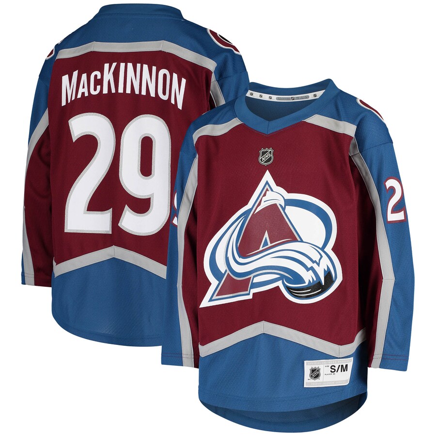 Youth Colorado Avalanche Nathan MacKinnon Burgundy Home Replica Player Jersey - Puhuasuan