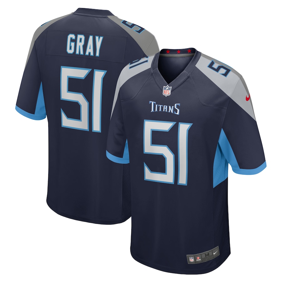 Men's Tennessee Titans Cedric Gray Nike Navy Game Jersey - Puhuasuan